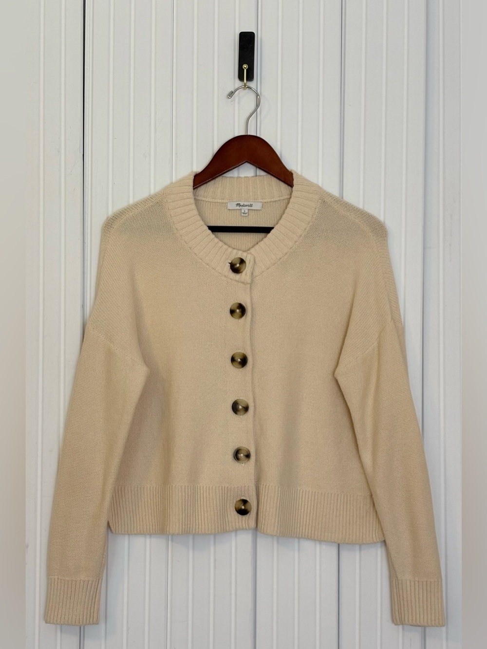 Madewell 100% Cotton Cardigan S Preppy Old Money Light Winter Staple Everyday